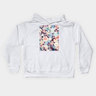 Floral Pattern Polygon style: Geometric Floral Fusion Kids Hoodie